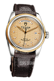 Tudor Glamour Day-Date Szampański/Skóra Ø39 mm 56003-CHDIDBRJLSP