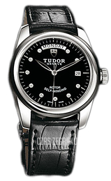 Tudor Glamour Day-Date Czarny/Skóra Ø39 mm 56010N-BDIDSBLS