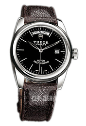 Tudor Glamour Day-Date Czarny/Skóra Ø39 mm 56010N-BIDBRJLS
