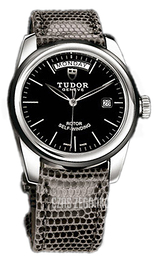 Tudor Glamour Day-Date Czarny/Skóra Ø39 mm 56010N-BIDGLZS