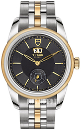 Tudor Glamour Double Date Szary/18 karatowe żółte złoto Ø42 mm 57003-0001