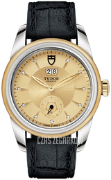 Tudor Glamour Double Date Żółte złoto/Skóra Ø42 mm 57003-0072