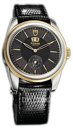 Tudor Glamour Double Date Czarny/Skóra Ø42 mm 57003-BIDBLZS