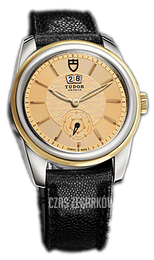 Tudor Glamour Double Date Szampański/Skóra Ø42 mm 57003-CHIDBJLSGLD