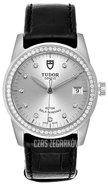 Tudor Glamour Date Srebrny/Skóra Ø36 mm M55020-0058