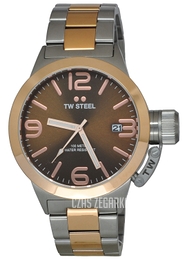 TW Steel Canteen Brązowy/Stal Ø45 mm CB151