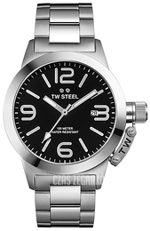 TW Steel Canteen Czarny/Stal Ø40 mm CB401