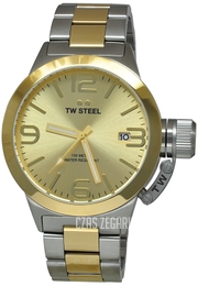TW Steel Canteen Żółte złoto/Stal w odcieniu złota Ø45 mm CB51