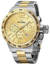 TW Steel Canteen Żółte złoto/Stal w odcieniu złota Ø50 mm CB54