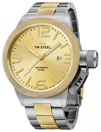 TW Steel Canteen Żółte złoto/Stal w odcieniu złota Ø50 mm CB56