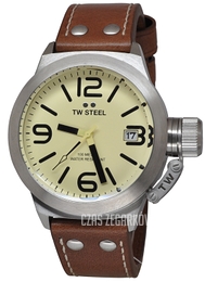 TW Steel Canteen Kremowy/Skóra Ø45 mm CS11