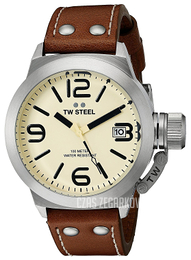 TW Steel Canteen Kremowy/Skóra Ø50 mm CS12