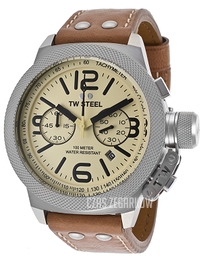 TW Steel Canteen Kremowy/Skóra Ø45 mm CS13