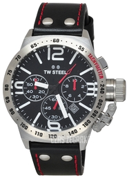 TW Steel Canteen Czarny/Skóra Ø45 mm CS9