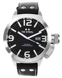 TW Steel Canteen Czarny/Skóra Ø50 mm TW22N