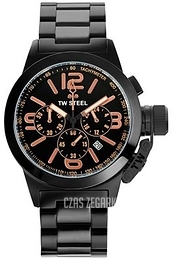 TW Steel Canteen Czarny/Stal Ø40 mm TW312