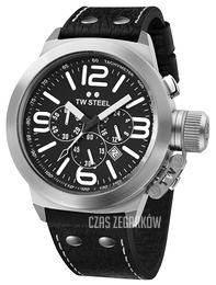 TW Steel Canteen Czarny/Skóra Ø45 mm TW6R