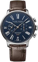 Ulysse Nardin Torpilleur Annual Chronograph Niebieski/Skóra Ø44 mm 1533-320LE-3A-175-1A