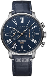 Ulysse Nardin Torpilleur Annual Chronograph Niebieski/Skóra Ø44 mm 1533-320LE-3A-175-1B