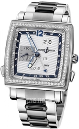 Ulysse Nardin Perpetual Calendar Quadrato Srebrny/18 karatowe białe złoto Ø42 mm 320-90B-8M-61