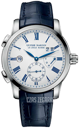 Ulysse Nardin Dual Time Biały/Skóra Ø42 mm 3243-132-E0