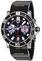 Ulysse Nardin Marine Collection Diver Chronograph Czarny/Guma Ø42.7 mm 8003-102-3-92