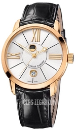 Ulysse Nardin Classico Srebrny/Skóra Ø40 mm 8296-122-2-41