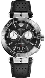 Versace Aion Czarny/Skóra Ø45 mm VE1D00719