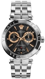 Versace Aion Chrono Czarny/Stal Ø45 mm VE1D01019