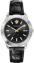Versace Univers Czarny/Skóra Ø43 mm VE2C00221