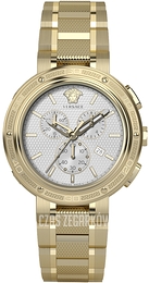 Versace V Extreme Biały/Stal w odcieniu złota Ø46 mm VE2H00621