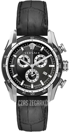 Versace V Ray Czarny/Skóra Ø44 mm VE2I00121