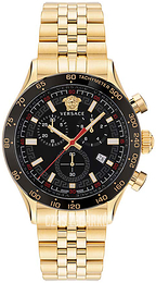 Versace Hellenyium Czarny/Stal w odcieniu złota Ø44 mm VE2U00622