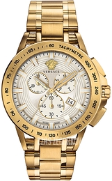 Versace Sport Tech Srebrny/Stal w odcieniu złota Ø45 mm VE3E00721