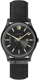 Versace Aiakos Czarny/Skóra Ø44 mm VE4A00420