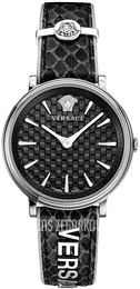 Versace V Circle Czarny/Stal Ø38 mm VE8100919