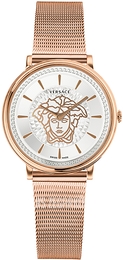 Versace V Circle Srebrny/Stal w kolorze różowego złota Ø38 mm VE8103019