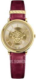 Versace V Circle Zloty/Skóra Ø38 mm VE8103821