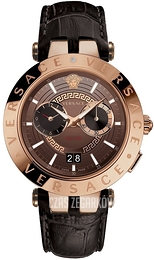 Versace V Race Bronz/Skóra Ø46 mm VEBV00722