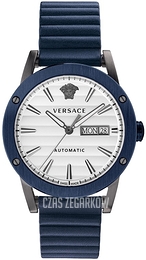 Versace Srebrny/Skóra Ø42 mm VEDX00319