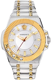 Versace Chain Reaction Srebrny/Stal Ø46 mm VEDY00519