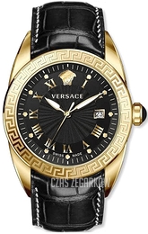 Versace V Sport II Czarny/Skóra Ø42 mm VEFE01718