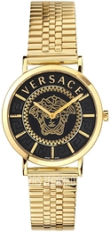 Versace Czarny/Stal w odcieniu złota Ø36 mm VEK400621