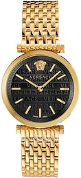 Versace V Twist Czarny/Stal w odcieniu złota Ø37 mm VELS00819