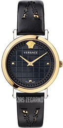 Versace Medusa Chain Czarny/Skóra Ø38 mm VELV00120