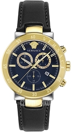 Versace Urban Mystique Czarny/Skóra Ø43 mm VEPY00320