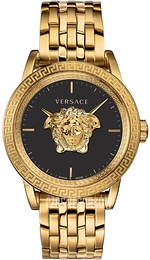 Versace Palazzo 43mm Czarny/Stal w odcieniu złota Ø43 mm VERD00819