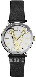 Versace Virtus Srebrny/Skóra Ø36 mm VERI00120