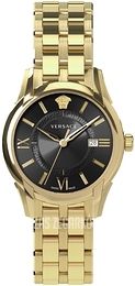 Versace Apollo Czarny/Stal w odcieniu złota Ø43 mm VEUA00820