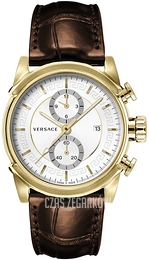 Versace Niebieski/Skóra Ø44 mm VEV400319
